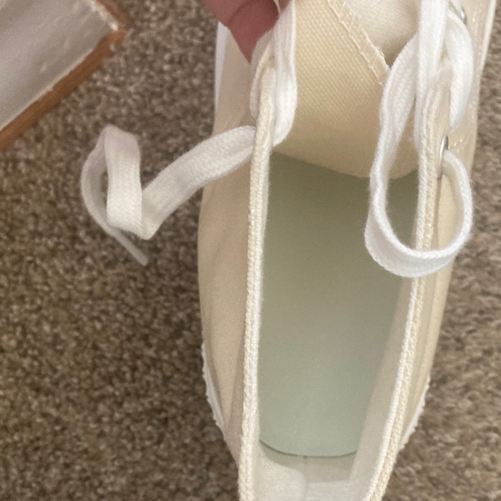 Women's Beige High-Top Sneakers - Picture 7 of 7